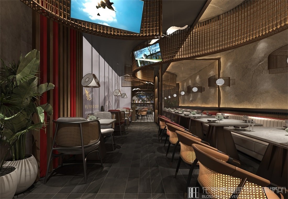 【飛鴿子】中餐餐飲空間設(shè)計(jì)案例圖片 4