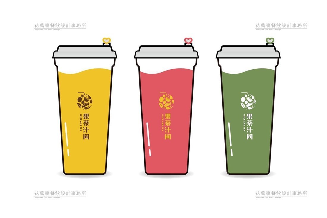 【果茶汁間】奶茶店餐飲品牌VI設(shè)計(jì)案例圖片 5
